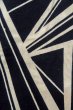Photo6: O0624W Vintage Japanese kimono  Dark  Indigo Blue  YUKATA summer(made in Japan) for women /  Cotton.  Geometrical pattern   (Grade C) (6)