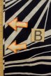 Photo15: O0624W Vintage Japanese kimono  Dark  Indigo Blue  YUKATA summer(made in Japan) for women /  Cotton.  Geometrical pattern   (Grade C) (15)