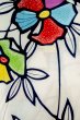 Photo3: O0624Y Vintage Japanese kimono    White  YUKATA summer(made in Japan) for women /  Cotton.  Flower,   (Grade B) (3)