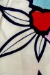 Photo7: O0624Y Vintage Japanese kimono    White  YUKATA summer(made in Japan) for women /  Cotton.  Flower,   (Grade B) (7)