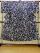 Photo1: O0625A Vintage Japanese kimono  Dark Indigo Blue YUKATA summer(made in Japan) for women / Cotton/hemp Chrysanthemum,   (Grade C) (1)