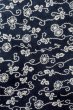 Photo5: O0625A Vintage Japanese kimono  Dark Indigo Blue YUKATA summer(made in Japan) for women / Cotton/hemp Chrysanthemum,   (Grade C) (5)