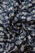 Photo11: O0625A Vintage Japanese kimono  Dark Indigo Blue YUKATA summer(made in Japan) for women / Cotton/hemp Chrysanthemum,   (Grade C) (11)