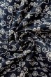Photo12: O0625A Vintage Japanese kimono  Dark Indigo Blue YUKATA summer(made in Japan) for women / Cotton/hemp Chrysanthemum,   (Grade C) (12)