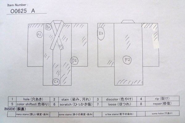Photo13: O0625A Vintage Japanese kimono  Dark Indigo Blue YUKATA summer(made in Japan) for women / Cotton/hemp Chrysanthemum,   (Grade C) (13)
