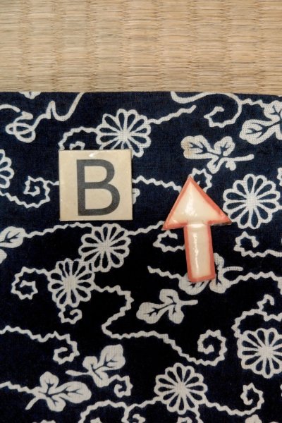 Photo15: O0625A Vintage Japanese kimono  Dark Indigo Blue YUKATA summer(made in Japan) for women / Cotton/hemp Chrysanthemum,   (Grade C) (15)