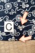 Photo16: O0625A Vintage Japanese kimono  Dark Indigo Blue YUKATA summer(made in Japan) for women / Cotton/hemp Chrysanthemum,   (Grade C) (16)