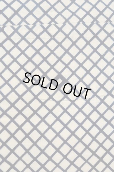 Photo5: O0625C Vintage Japanese kimono  Dark Indigo Blue YUKATA summer(made in Japan) for women / Cotton/hemp Plaid Checks   (Grade C) (5)