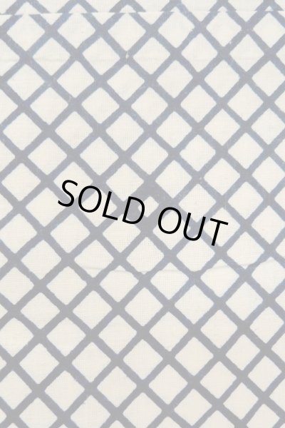 Photo6: O0625C Vintage Japanese kimono  Dark Indigo Blue YUKATA summer(made in Japan) for women / Cotton/hemp Plaid Checks   (Grade C) (6)