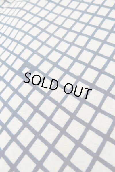 Photo11: O0625C Vintage Japanese kimono  Dark Indigo Blue YUKATA summer(made in Japan) for women / Cotton/hemp Plaid Checks   (Grade C) (11)