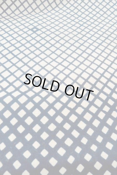 Photo12: O0625C Vintage Japanese kimono  Dark Indigo Blue YUKATA summer(made in Japan) for women / Cotton/hemp Plaid Checks   (Grade C) (12)