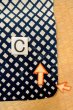 Photo18: O0625C Vintage Japanese kimono  Dark Indigo Blue YUKATA summer(made in Japan) for women / Cotton/hemp Plaid Checks   (Grade C) (18)