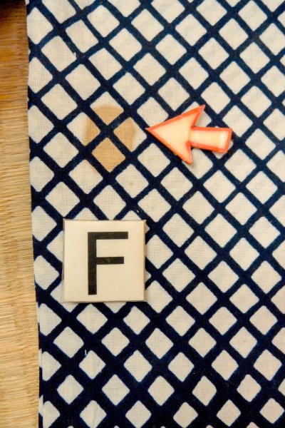 Photo21: O0625C Vintage Japanese kimono  Dark Indigo Blue YUKATA summer(made in Japan) for women / Cotton/hemp Plaid Checks   (Grade C) (21)