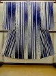 Photo1: O0625D Antique Japanese kimono   Indigo Blue YUKATA summer(made in Japan) for women / Cotton/hemp Tall grass,   (Grade C) (1)