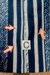 Photo16: O0625D Antique Japanese kimono   Indigo Blue YUKATA summer(made in Japan) for women / Cotton/hemp Tall grass,   (Grade C) (16)