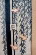 Photo18: O0625D Antique Japanese kimono   Indigo Blue YUKATA summer(made in Japan) for women / Cotton/hemp Tall grass,   (Grade C) (18)