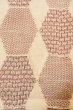 Photo6: O0711B Vintage Japanese kimono   Off White TSUMUGI pongee for women / Silk. Geometrical pattern,   (Grade B) (6)