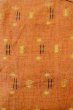 Photo3: Mint O0711C Vintage Japanese kimono   Orange TSUMUGI pongee for women / Silk. Plaid Checks,   (Grade A) (3)