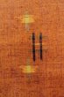 Photo7: Mint O0711C Vintage Japanese kimono   Orange TSUMUGI pongee for women / Silk. Plaid Checks,   (Grade A) (7)