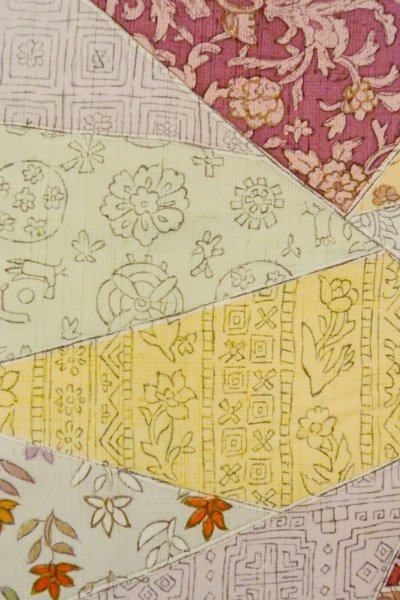 Photo5: Mint O0711E Used Japanese kimono   Multi Color KOMON dyed for women / Silk. Flower,   (Grade A) (5)