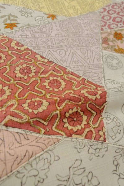 Photo10: Mint O0711E Used Japanese kimono   Multi Color KOMON dyed for women / Silk. Flower,   (Grade A) (10)