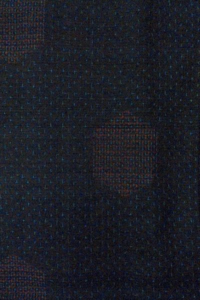 Photo4: Mint O0711H Used Japanese kimono   Black ISHIGE-YUKI-TSUMUGI for women / Silk. Tortoise-shell pattern(Hexagonal pattern),   (Grade A) (4)