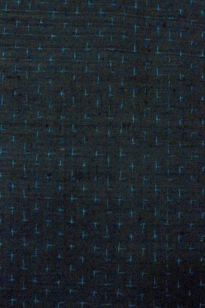 Photo6: Mint O0711H Used Japanese kimono   Black ISHIGE-YUKI-TSUMUGI for women / Silk. Tortoise-shell pattern(Hexagonal pattern),   (Grade A) (6)