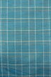 Photo5: O0711I Used Japanese kimono  Grayish Light Blue TSUMUGI pongee for women / Silk. Plaid Checks   (Grade B) (5)