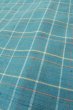 Photo8: O0711I Used Japanese kimono  Grayish Light Blue TSUMUGI pongee for women / Silk. Plaid Checks   (Grade B) (8)