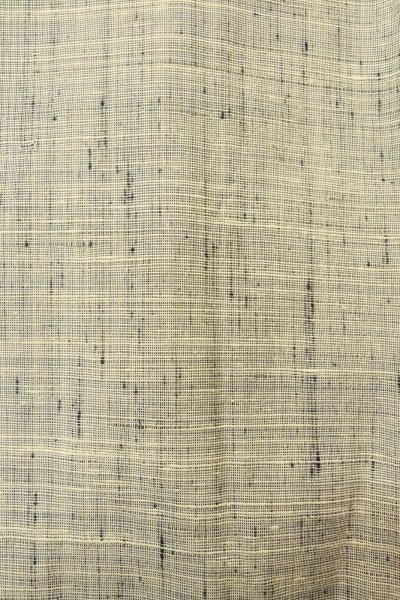 Photo6: O0711J Vintage Japanese kimono  Light Gray TSUMUGI pongee for women / Silk. Lozenges,   (Grade C) (6)