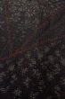 Photo8: Mint O0711K Vintage Japanese kimono   Black TSUMUGI pongee for women / Silk. Flower,   (Grade A) (8)