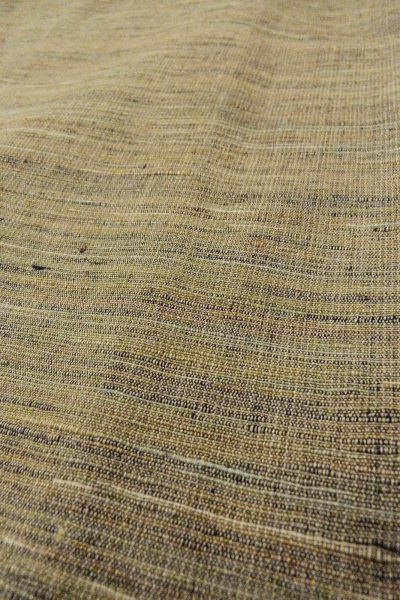 Photo8: Mint O0711L Used Japanese kimono  Grayish Multi Color TSUMUGI pongee for women / Silk. Line   (Grade A) (8)