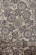 Photo4: O0711N Used Japanese kimono   Gray TSUMUGI pongee for women / Silk. Chinese flower,   (Grade B) (4)