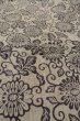 Photo10: O0711N Used Japanese kimono   Gray TSUMUGI pongee for women / Silk. Chinese flower,   (Grade B) (10)