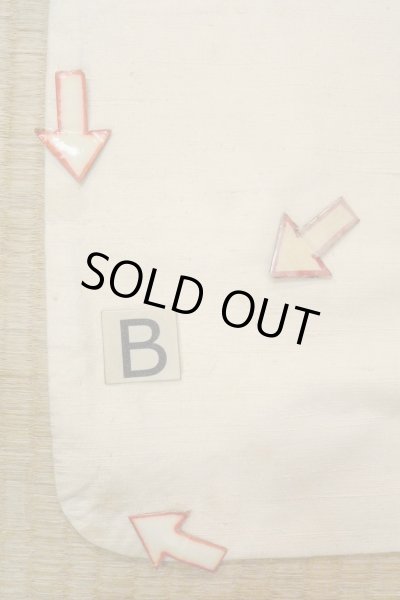 Photo15: O0711P Vintage Japanese kimono   Off White TSUMUGI pongee for women / Silk. Butterfly   (Grade C) (15)