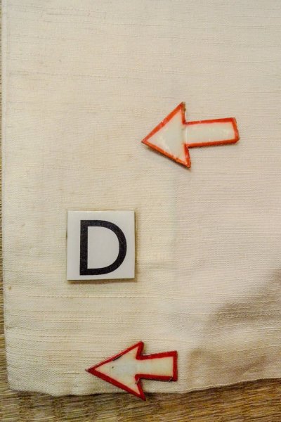 Photo17: O0711P Vintage Japanese kimono   Off White TSUMUGI pongee for women / Silk. Butterfly   (Grade C) (17)