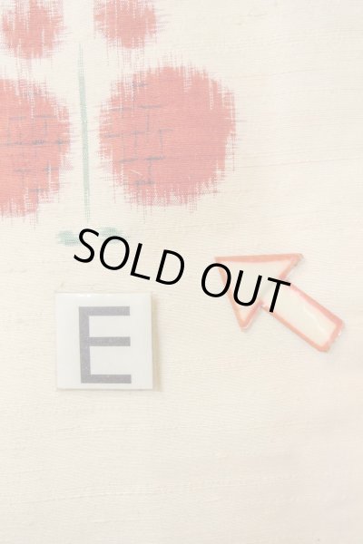 Photo18: O0711P Vintage Japanese kimono   Off White TSUMUGI pongee for women / Silk. Butterfly   (Grade C) (18)