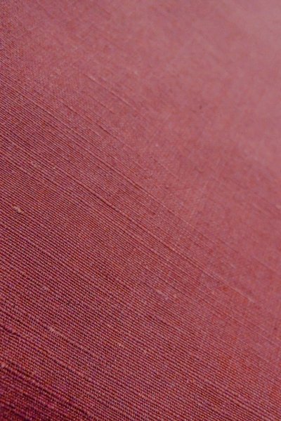Photo10: O0711Q Used Japanese kimono  Pale Dark Red TSUMUGI pongee for women / Silk. Geometrical pattern   (Grade B) (10)