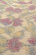 Photo10: O0711U Used Japanese kimono   Off White TSUMUGI pongee for women / Silk. Flower,   (Grade B) (10)