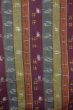 Photo4: O0711X Used Japanese kimono  Dark Multi Color TSUMUGI pongee for women / Silk. Bird,   (Grade B) (4)