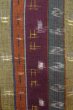 Photo5: O0711X Used Japanese kimono  Dark Multi Color TSUMUGI pongee for women / Silk. Bird,   (Grade B) (5)