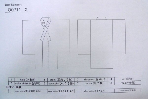 Photo13: O0711X Used Japanese kimono  Dark Multi Color TSUMUGI pongee for women / Silk. Bird,   (Grade B) (13)