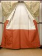 Photo2: O0711Y Used Japanese kimono  Pale Off White TOKAMACHI-TSUMUGI for women / Silk. Flower   (Grade A) (2)