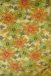 Photo3: O0711Y Used Japanese kimono  Pale Off White TOKAMACHI-TSUMUGI for women / Silk. Flower   (Grade A) (3)