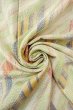 Photo12: O0711Z Used Japanese kimono  Pale Multi Color TSUMUGI pongee for women / Silk. Geometrical pattern   (Grade B) (12)