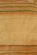 Photo3: O0712A Vintage Japanese kimono   Beige TSUMUGI pongee for women / Silk. Line More damages.  (Grade D) (3)