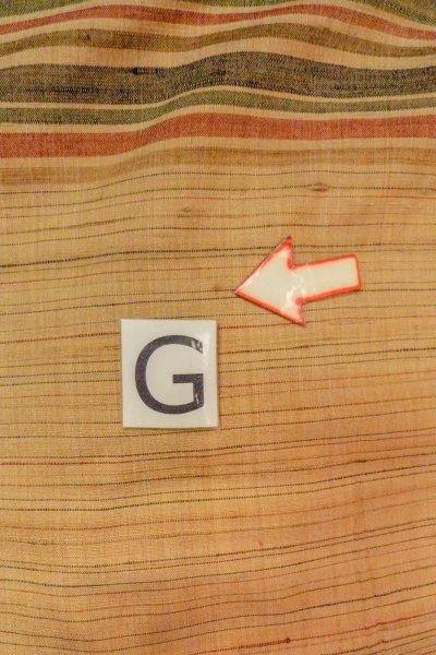 Photo17: O0712A Vintage Japanese kimono   Beige TSUMUGI pongee for women / Silk. Line More damages.  (Grade D) (17)