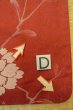 Photo17: O0712D Antique Japanese kimono   Coral ORI woven for women / Silk. Flower   (Grade B) (17)