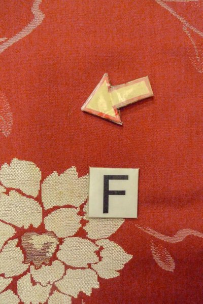 Photo19: O0712D Antique Japanese kimono   Coral ORI woven for women / Silk. Flower   (Grade B) (19)