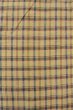 Photo4: O0718B Vintage Japanese kimono   Beige TSUMUGI pongee for women / Silk. Plaid Checks   (Grade D) (4)